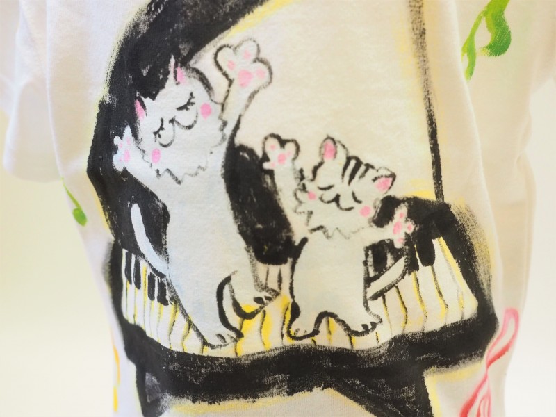 【KIDS DESIGNER】猫ふんじゃったの手描き