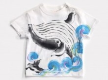 ジャンプクジラ　クジラ　手描き　お名前入り　出産祝い　男の子　世界で一枚　人気　