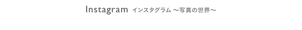 Instagram インスタグラム ～写真の世界～