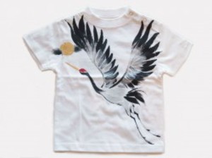 鶴の手描き