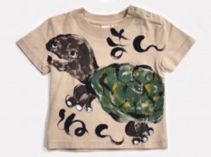 万年亀の手描き