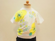 ショベルカーの手描きTシャツ