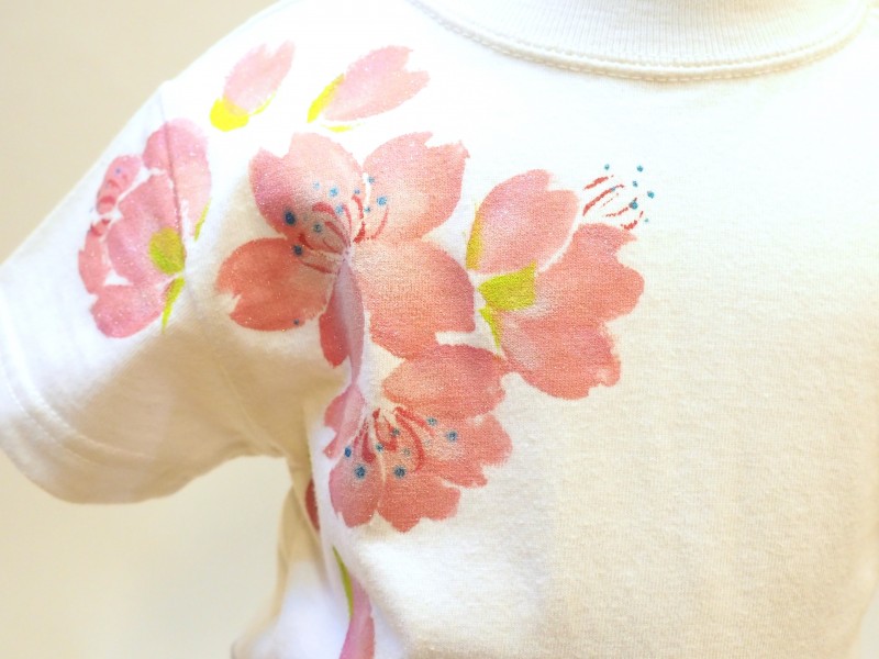 満開桜の手描きTシャツ