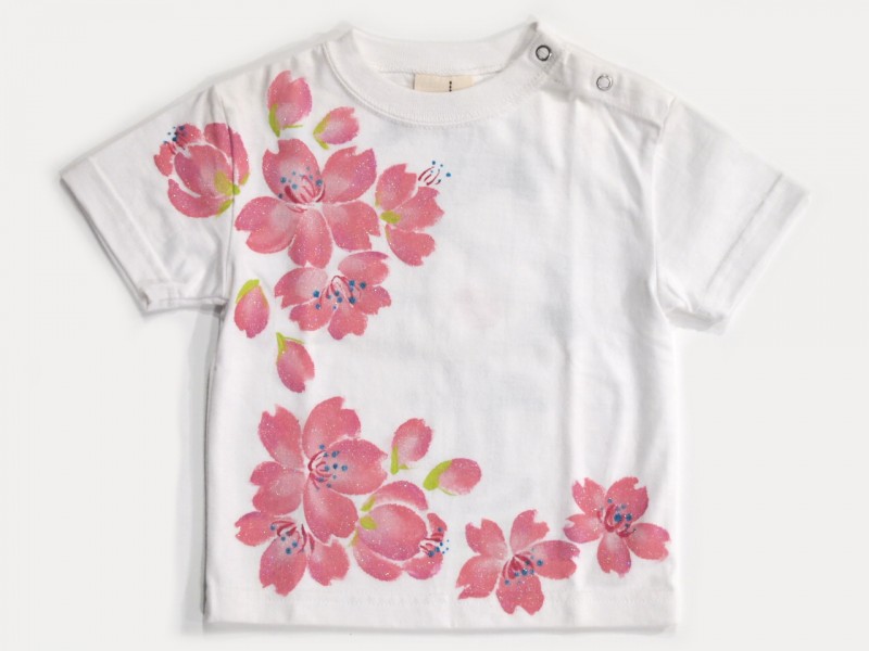 満開桜の手描きTシャツ